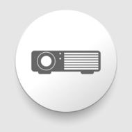 Simple web icon in vector - projector