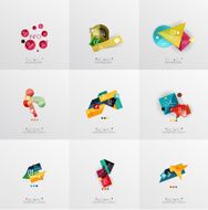 Set of paper graphic layouts N36