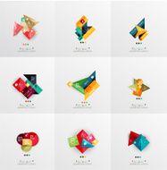 Set of paper graphic layouts N37