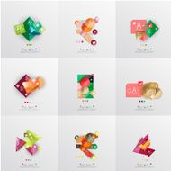 Set of paper graphic layouts N38