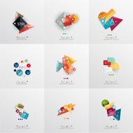 Set of paper graphic layouts N39