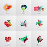 Set of paper graphic layouts N40