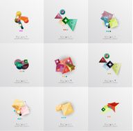 Set of paper graphic layouts N41