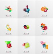 Set of paper graphic layouts N42