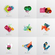 Set of paper graphic layouts N43