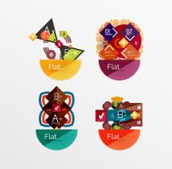 Set of abstract geometric shapes with options N113