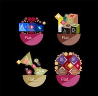 Set of abstract geometric shapes with options N115