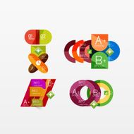 Set of modern geometric infographic web layouts N71