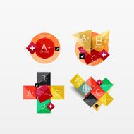 Set of modern geometric infographic web layouts N73