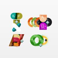 Set of modern geometric infographic web layouts N75