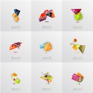 Set of paper graphic layouts N44