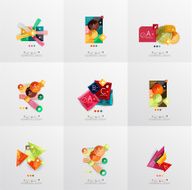 Set of paper graphic layouts N45