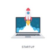 Laptop and starting spaceship