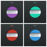 Set of banner templates with infographics design N2