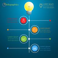 Light bulb business idea modern design Vector illus