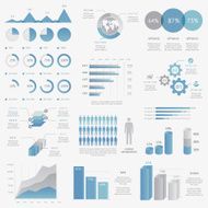 Big collection of modern business infographic vector elements