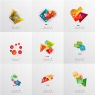 Set of paper graphic layouts N48