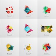 Set of paper graphic layouts N49