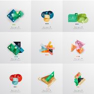 Set of paper graphic layouts N50