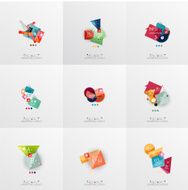 Set of paper graphic layouts N51