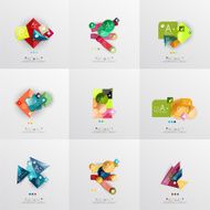 Set of paper graphic layouts N52