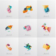 Set of paper graphic layouts N53