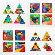 Flat design geometric info banners web boxes N7