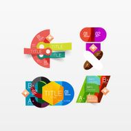 Set of modern geometric infographic web layouts N76