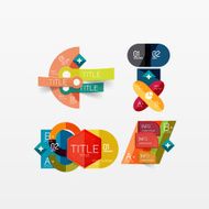 Set of modern geometric infographic web layouts N78