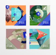 Flat design square shape infographic banner N10