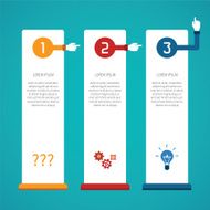 Abstract vector 3 steps infographic template