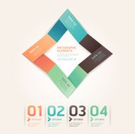 Modern infographics arrow origami style N3