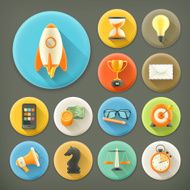 Universal start up business icon set
