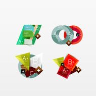 Set of modern geometric infographic web layouts N79