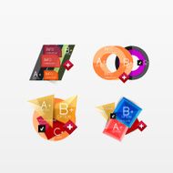 Set of modern geometric infographic web layouts N80
