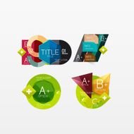 Set of modern geometric infographic web layouts N82