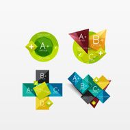 Set of modern geometric infographic web layouts N83