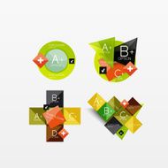 Set of modern geometric infographic web layouts N84