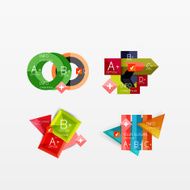 Set of modern geometric infographic web layouts N85