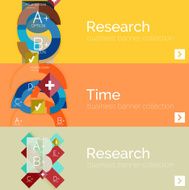 Flat modern info banner set N18