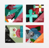 Flat design square shape infographic banner N11