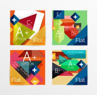 Modern paper info banner layout set N7