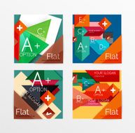 Modern paper info banner layout set N9