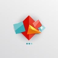 Modern abstract geometric info banner N239