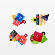 Set of modern geometric infographic web layouts N86