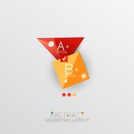 Glossy paper style geometric abstract infographic design N118