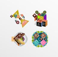 Set of abstract geometric shapes with options N122