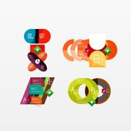 Collection of modern business infographic templates N53