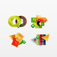Collection of modern business infographic templates N54