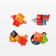 Collection of modern business infographic templates N55